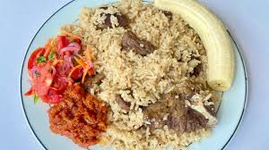 Pilau plain with banana