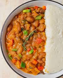 Ugali with beans